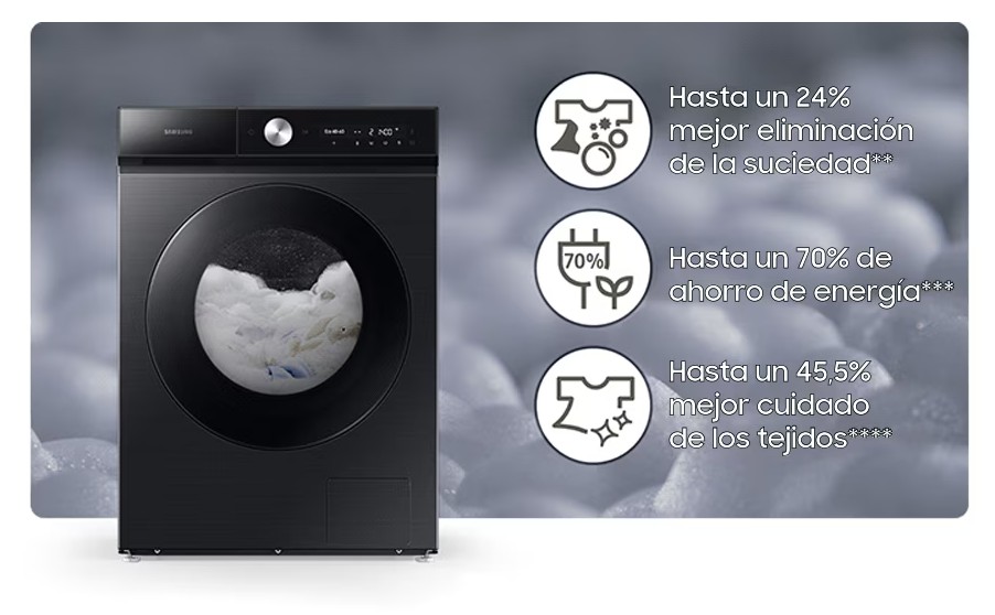 Lavadora Carga Frontal - Samsung - WF90F26ADSCO